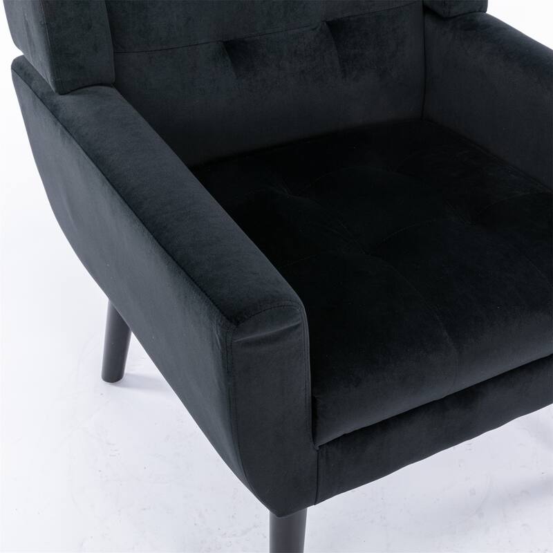 Modern Soft Velvet Ergonomics Accent Chair Living Room Chair Bedroom Chair Home Chair With Black Legs