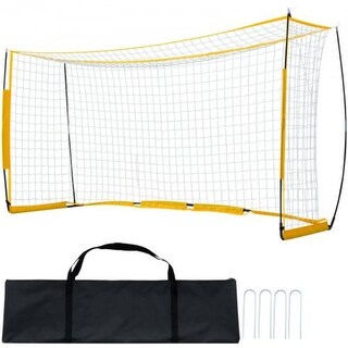 12x6 ft Portable Soccer Goal Kids Soccer Net Carry Bag Backyard Training Yellow - Multi