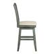 Eleanor Double X Back Wood Swivel Bar Stool by iNSPIRE Q Classic