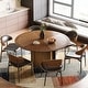 preview thumbnail 7 of 5, 59.05"W Round Wooden Dining Table Modern Mid-Century Style