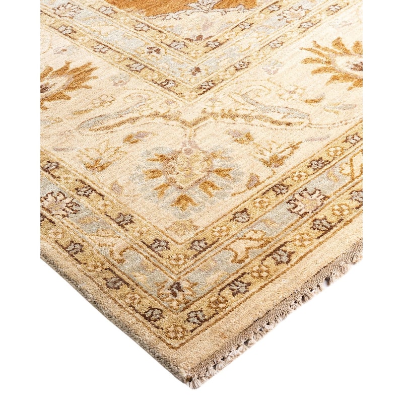 Oushak One-of-a-Kind Hand-Knotted Area Rug - Beige, 8' 0" x 10' 3" - 8' 0" x 10' 3"