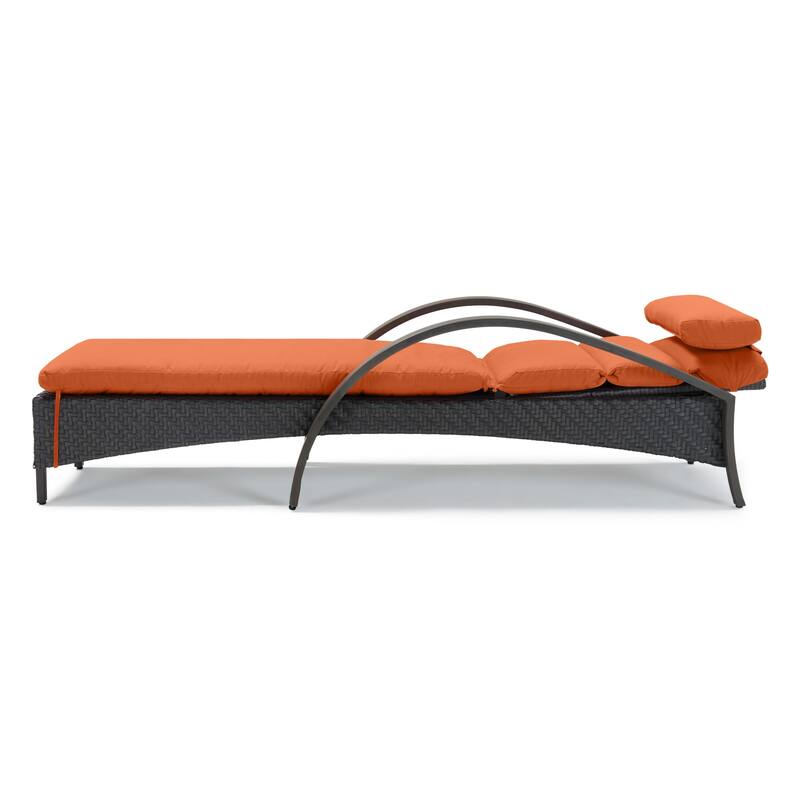 Barcelo 2 Piece Sunbrella Outdoor Patio Chaise Lounges Set