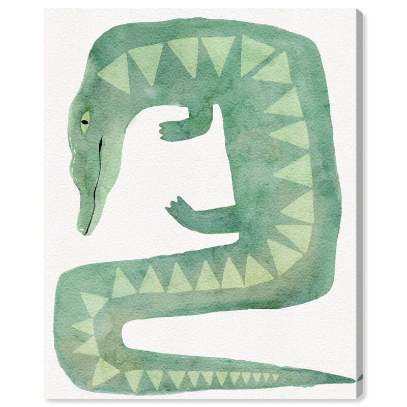 Wynwood Studio Canvas Animals Dos Gator Green and Modern & Contemporary Wall Art Canvas Print