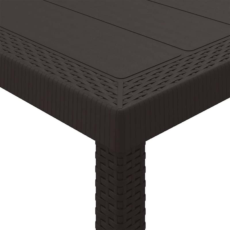 vidaXL Garden Dining Set 9/11 pcs Anthracite/Brown Polt rattan - 250 x 100 x 73 cm
