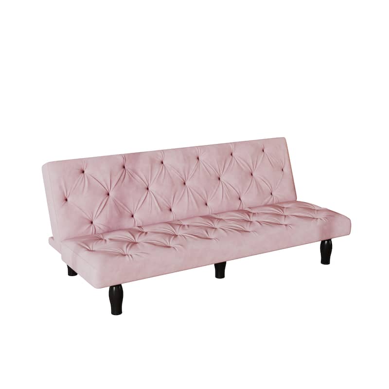 Tufted Design Sleeper Sofa Bed Convertible Velvet Loveseat Couch