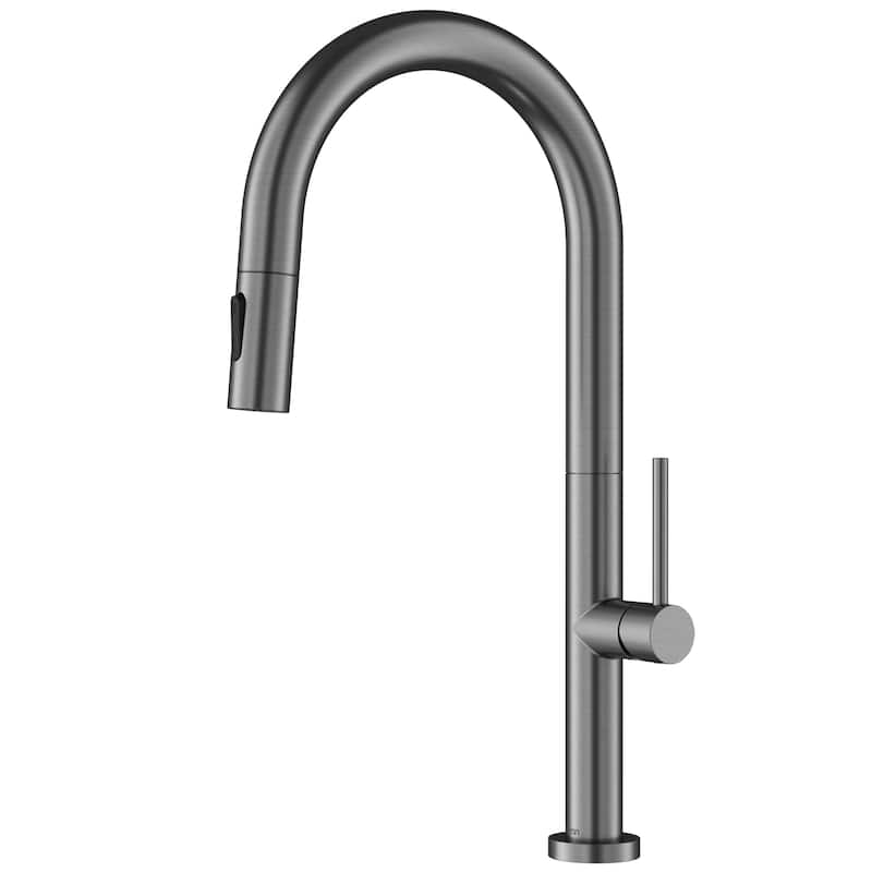 Karran Brynford Single Handle Pull-Down Sprayer Kitchen Faucet - Spot-Free Gunmetal Grey