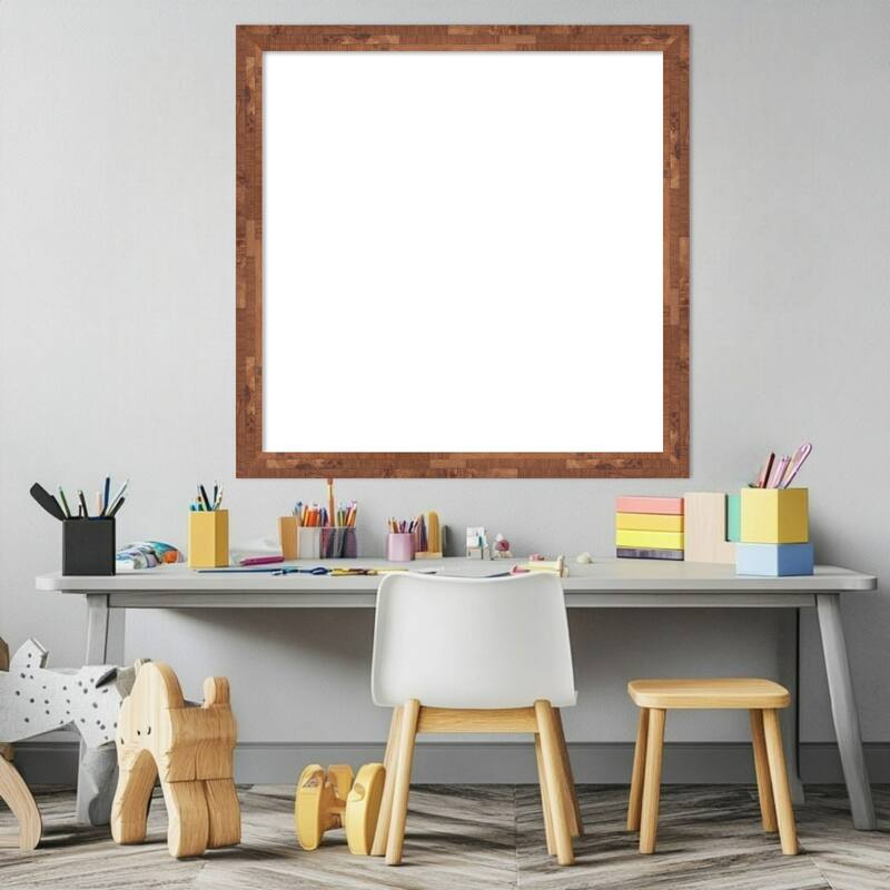 Amanti Art Fresco Dark Walnut Framed Dry Erase Magnetic Board