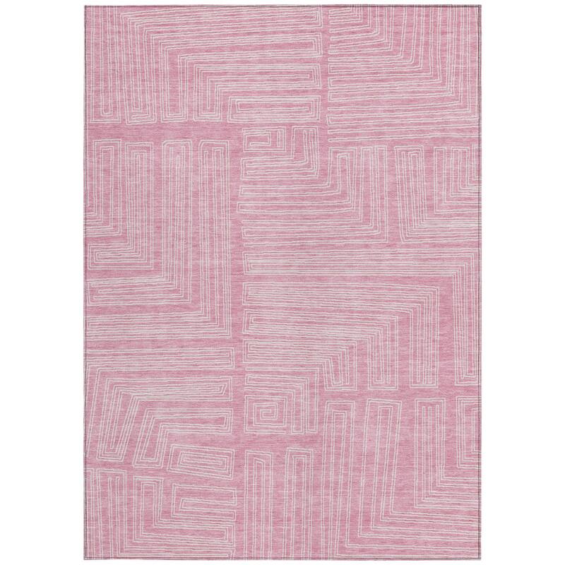 HomeRoots Geometric Transitional Rectangle Outdoor Rug