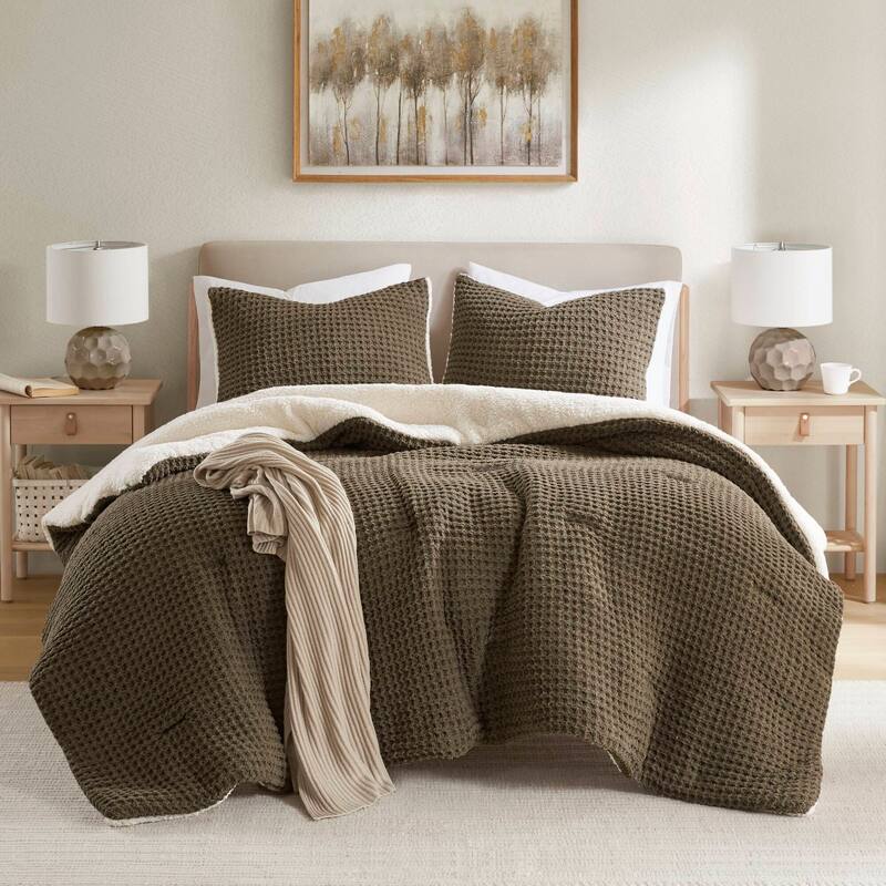 GDF Studio - Waffle Knit Chenille Comforter Set
