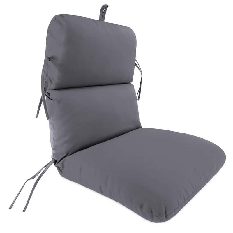 Sunbrella 22" x 45" Outdoor Chair Cushion with Ties and Loop - 45'' L x 22'' W x 5'' H - Canvas Charcoal