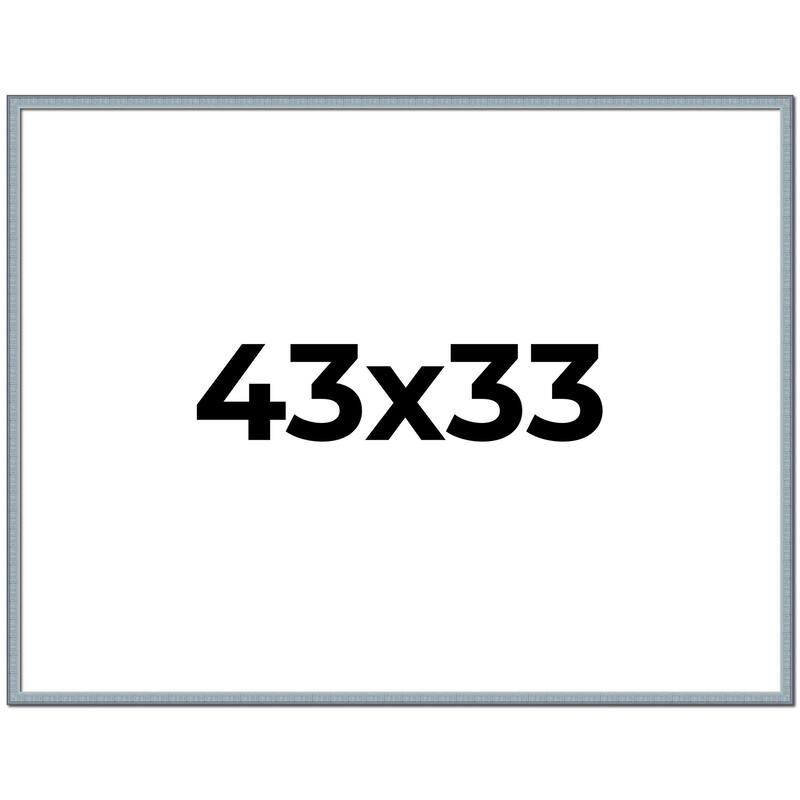 43x33 Frame Rustic Sky Blue Solid Wood Picture Frame | 0.75 Inch