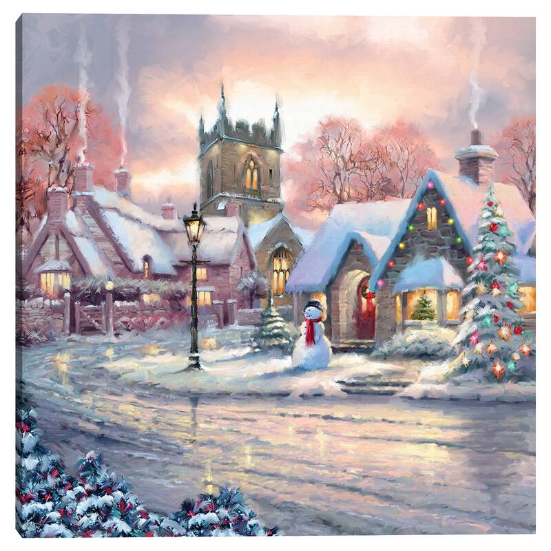 Snowy Village by The Macneil Studio Canvas Art Print