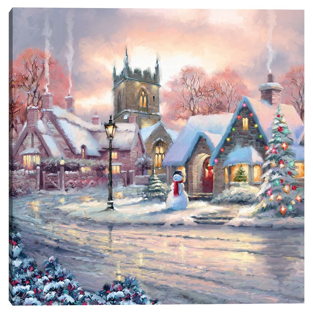 Snowy Village by The Macneil Studio Canvas Art Print