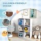 preview thumbnail 4 of 5, Children's Toy Organizer, Toy Storage with 3 Storage Bins and Cute Animal Design, Toy Shelf