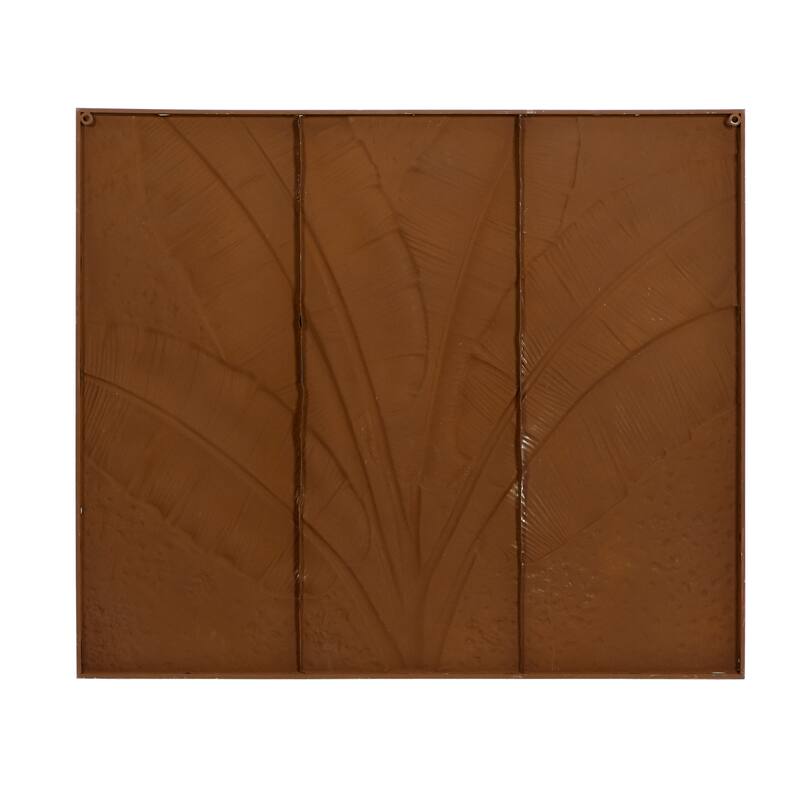 Metal Leaf Handmade Palm Wall Decor with White Backing - Blue - Roche River Decor