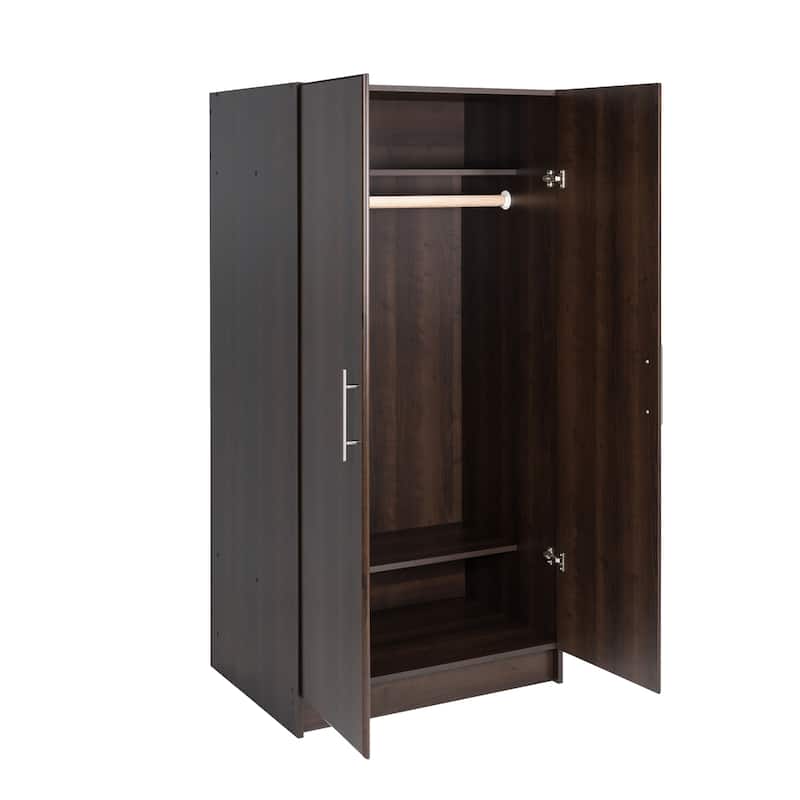 Prepac Elite Armoire Wardrobe Closet Cabinet with Hanging Rail