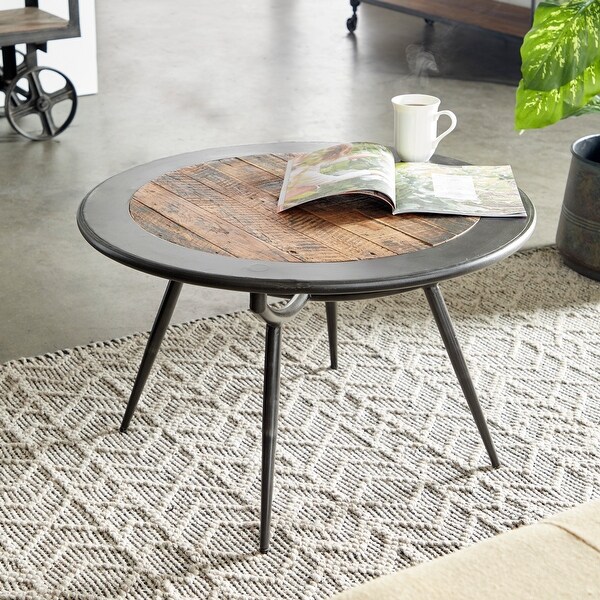 Outdoor Iron Industrial Style Coffee Table, X-Shaped Support, for 
