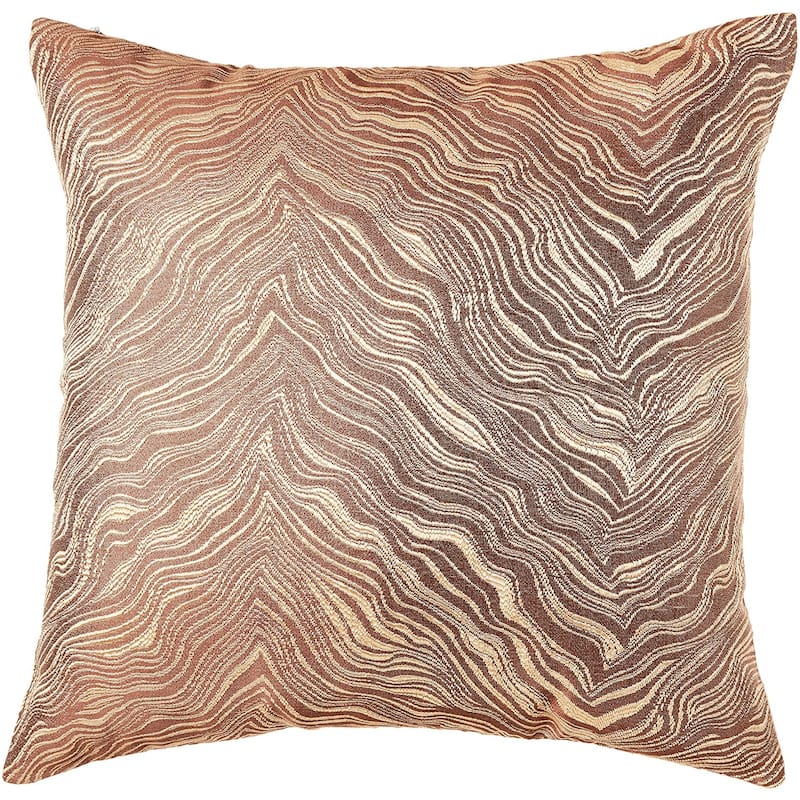 Violet Linen Boutique Zebra Patern Decorative Throw Pillow - Gold