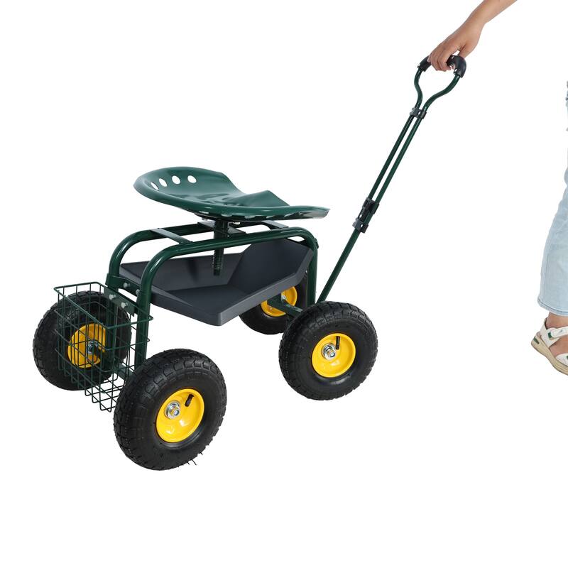 Garden trolley Rolling work chair with wheels