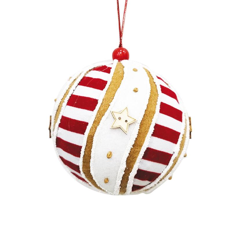 STP Goods 4" Stripes and Stars Fabric Christmas Tree Ornament