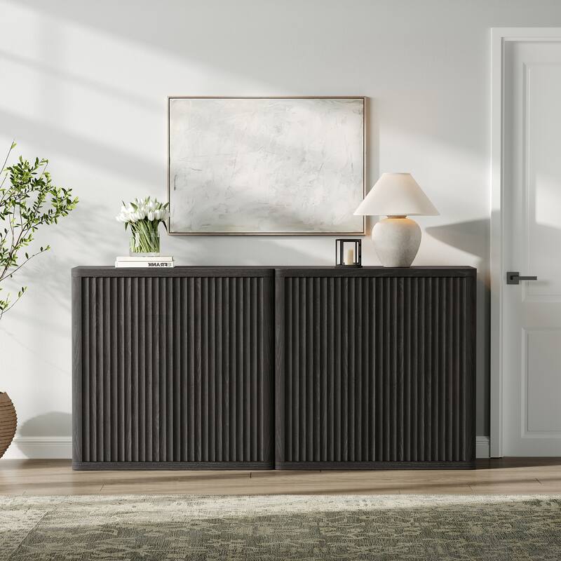 3 Multifunctional and Practical Rounded-Corner Side Cabinets