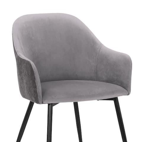 Pixie Fabric Dining Room Chair with Black Metal Legs