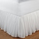 preview thumbnail 6 of 5, Greenland Home Fashions White Sheer 100-percent Cotton Voile Bedskirt Full - 18" L - White