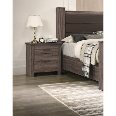 Wooden Nightstand Bedside Table 2x Drawers Storage bedroom Furniture
