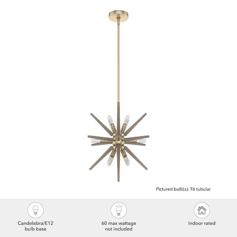 Hunter Jupiter Star Pendant - Entry, Dining Room - Mid-Century Modern, Sputnik