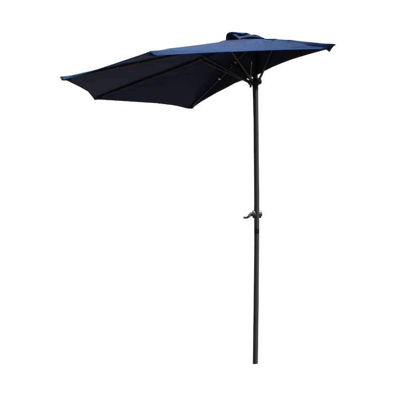 St. Kitts 9-foot Wall Hugger Patio Umbrella - Navy Blue