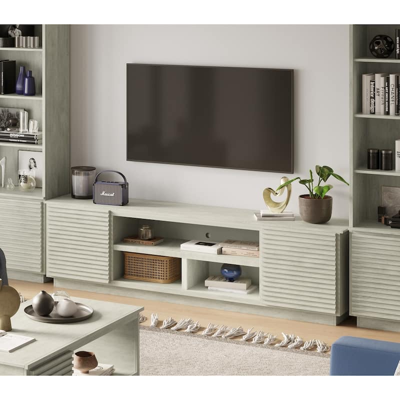 Bridgevine Home Stardust 89 inch TV Stand for TVs up to 100 inches, No Assembly Required