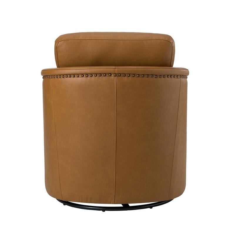 Jorge 28.74" Wide Genuine Leather Swivel Chair Set of 2