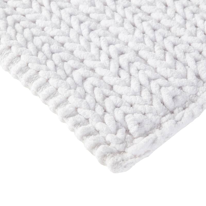 Cotton Chenille Chain Stitch Rug For Bath Room