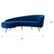 preview thumbnail 9 of 7, SAFAVIEH Couture Evangeline Navy Blue Velvet Parisian Sofa