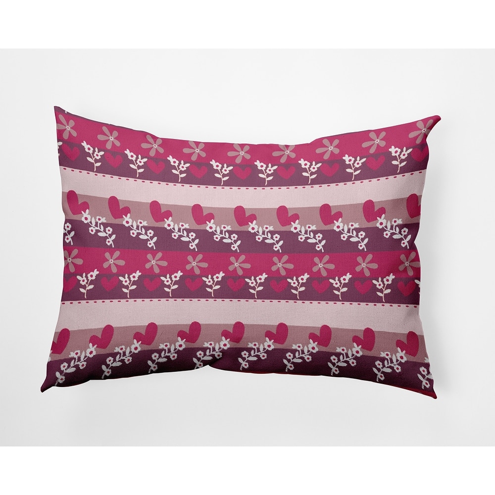 Love Garden Valentines Day Decorative Throw Pillow