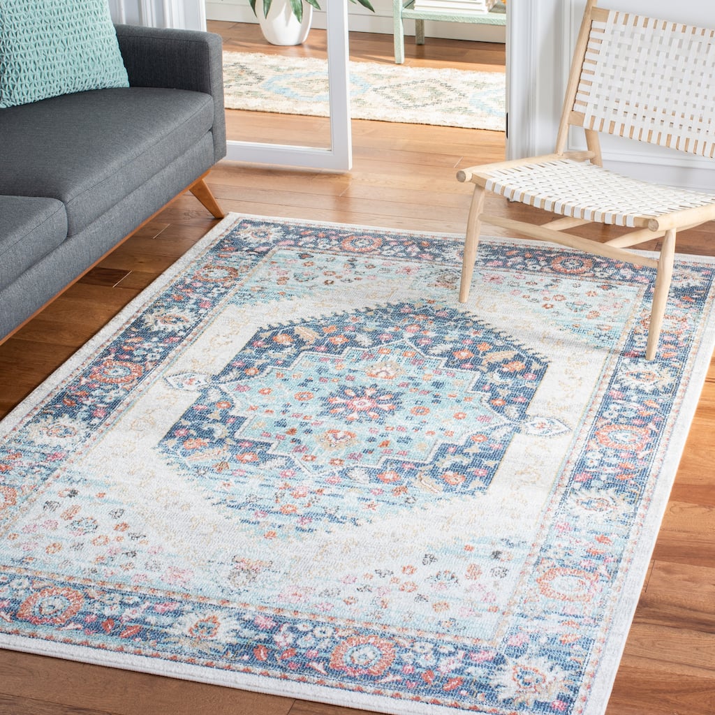 SAFAVIEH Phoenix Ivanne Boho Medallion Distressed Rug