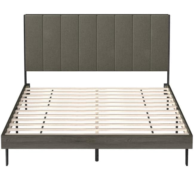 Upholstered Tufted Bed Frame without Mattress - Queen