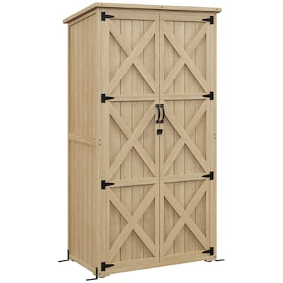 Outsunny Wooden Garden Shed
