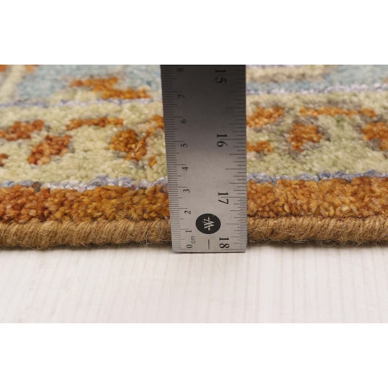 ECARPETGALLERY Hand-knotted Mamluk Burnt Orange Silk, Wool Rug - 7'11 x 10'0