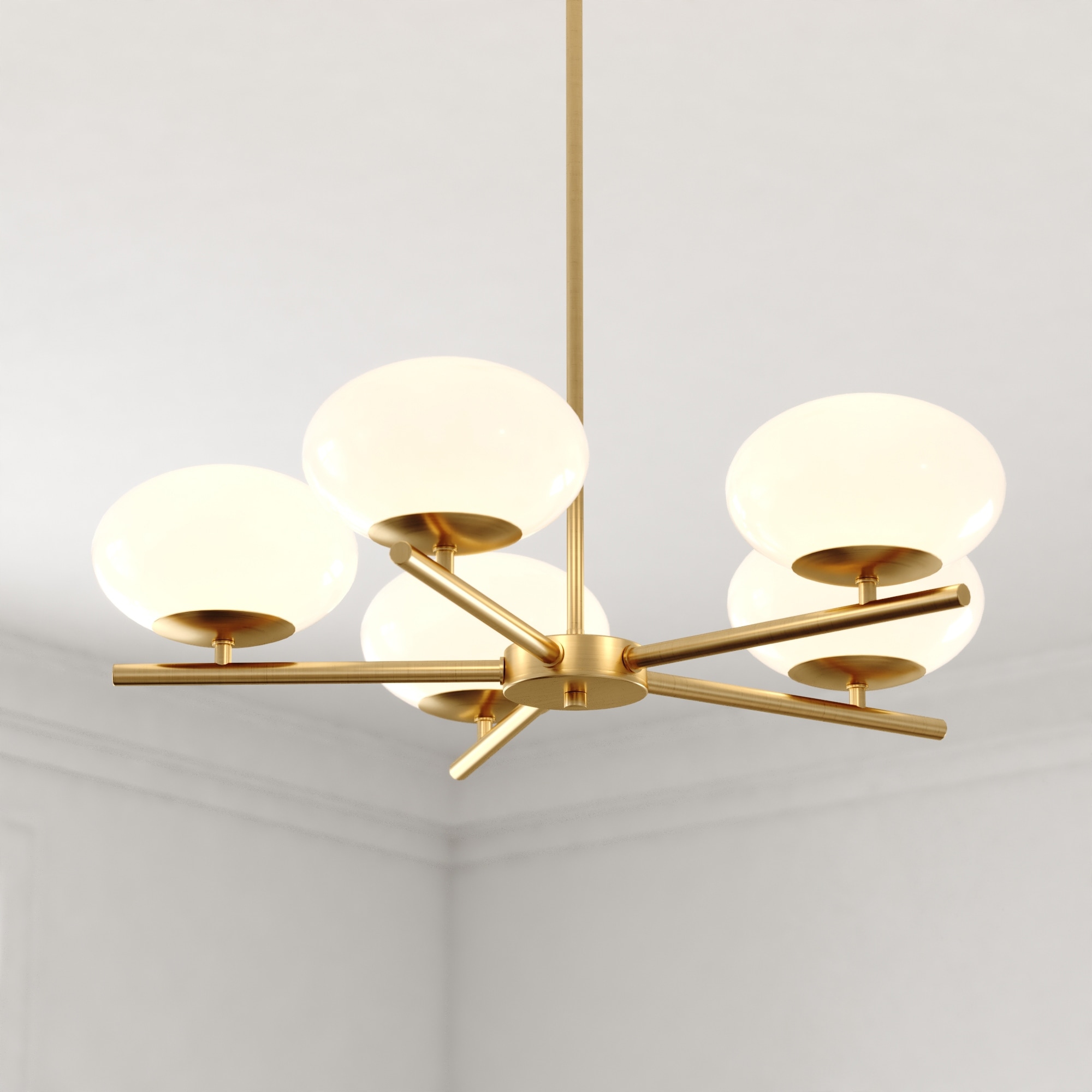 Mid century brass chandelier best sale