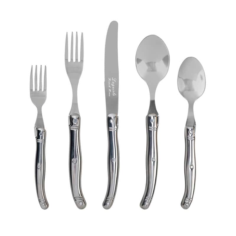 French Home Laguiole Connoisseur 20-Piece 18/10 Stainless-Steel Flatware Set