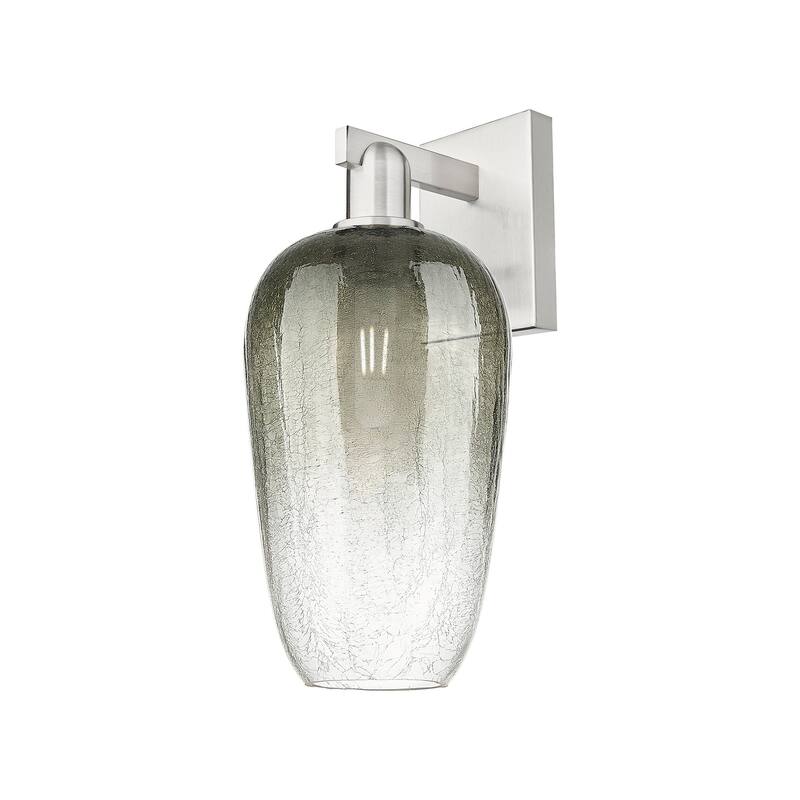 Innovations Lighting 716-1W-11-7 Brookhaven Flute Sconce Brookhaven - Brushed Satin Nickel / Slate