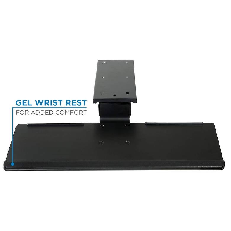 Mount-It! Adjustable Keyboard and Mouse Drawer Platform With Ergonomic Wrist Rest Pad - MI-7138