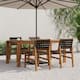 Option 5-Piece Set-Teak Finish+Black