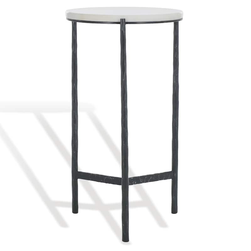 SAFAVIEH Couture Marylou Marble Top Drink Table - 13"W x 12"D x 23"H