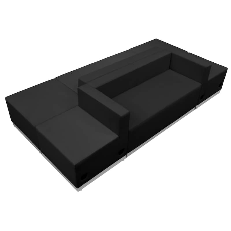 6 PC LeatherSoft Modular Reception Configuration w/Taut Back &Seat