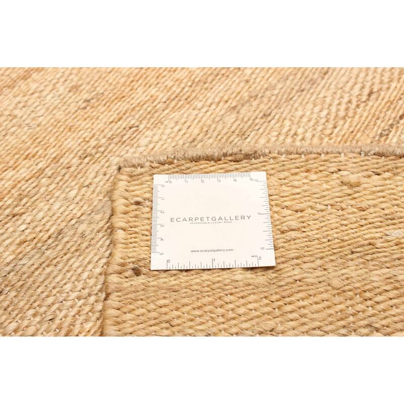 ECARPETGALLERY Flat-Weave Palas Denizli Tan Jute Kilim - 4'5 x 8'10