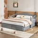 preview thumbnail 12 of 25, Wooden Twin Size Daybed with Twin Size Trundle, Extendable Daybed with Two Storage Drawers, Espresso