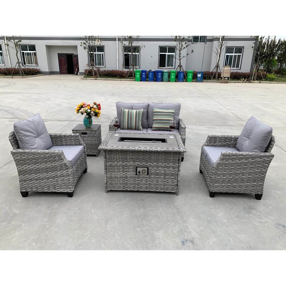 Amora 5-piece Patio Sofa Seating Group with Cushions