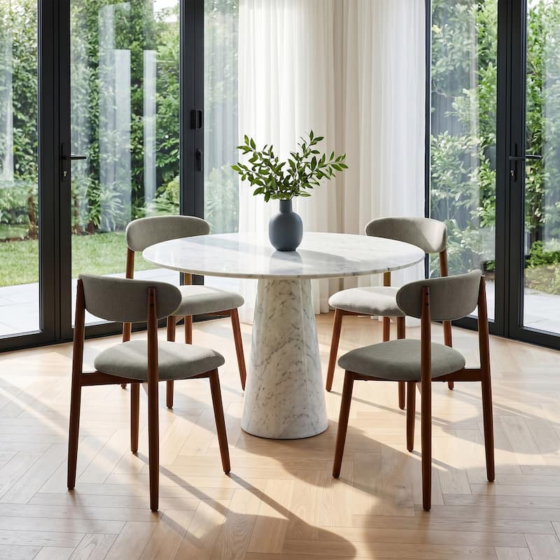 Modern Upholstered Linen Kitchen Dining Chair